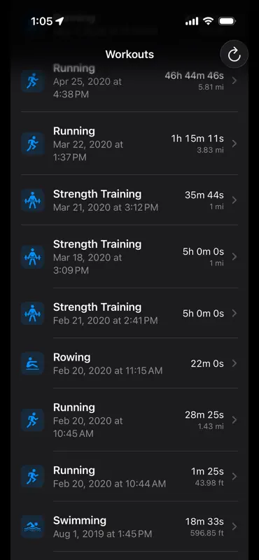 Workout Data Exporter screenshot 1 of 7