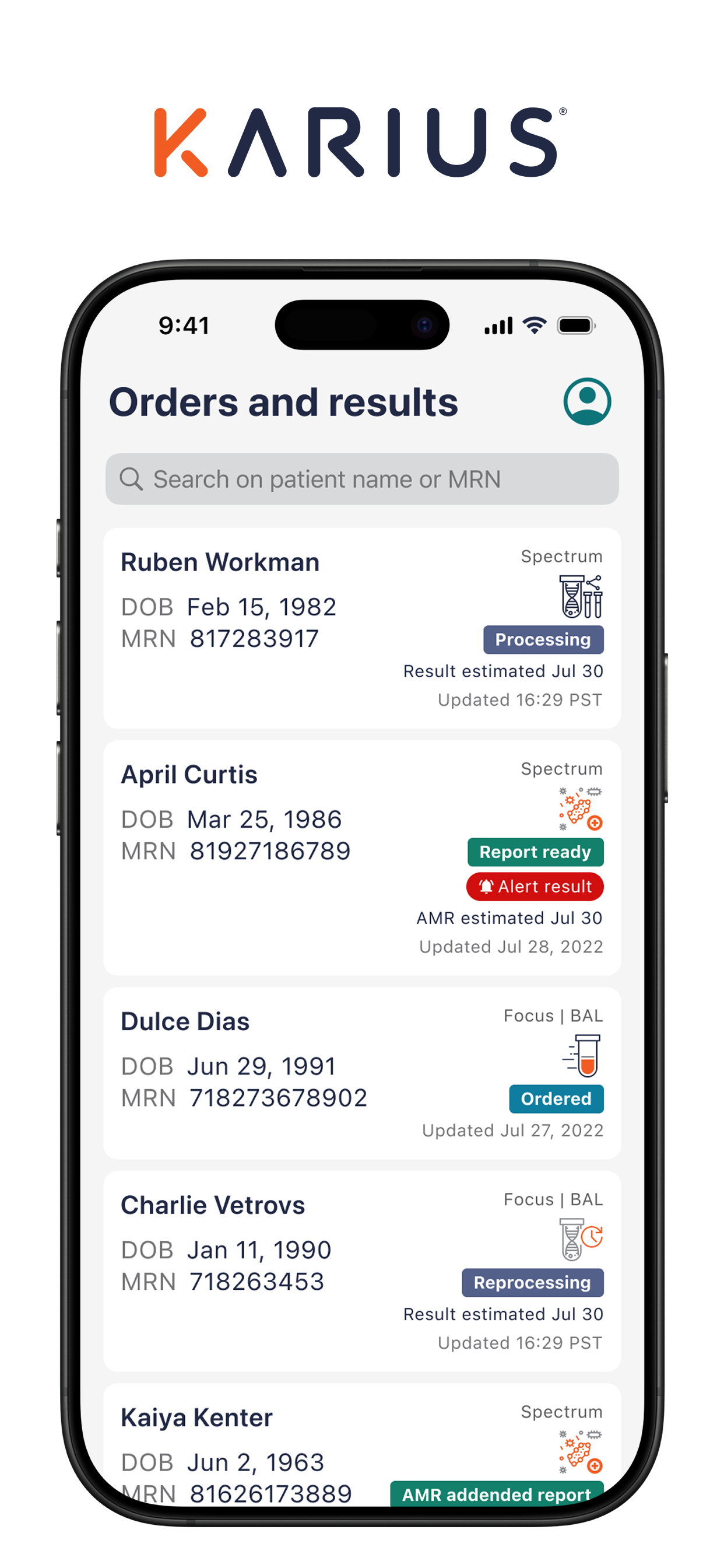 Karius Mobile Portal