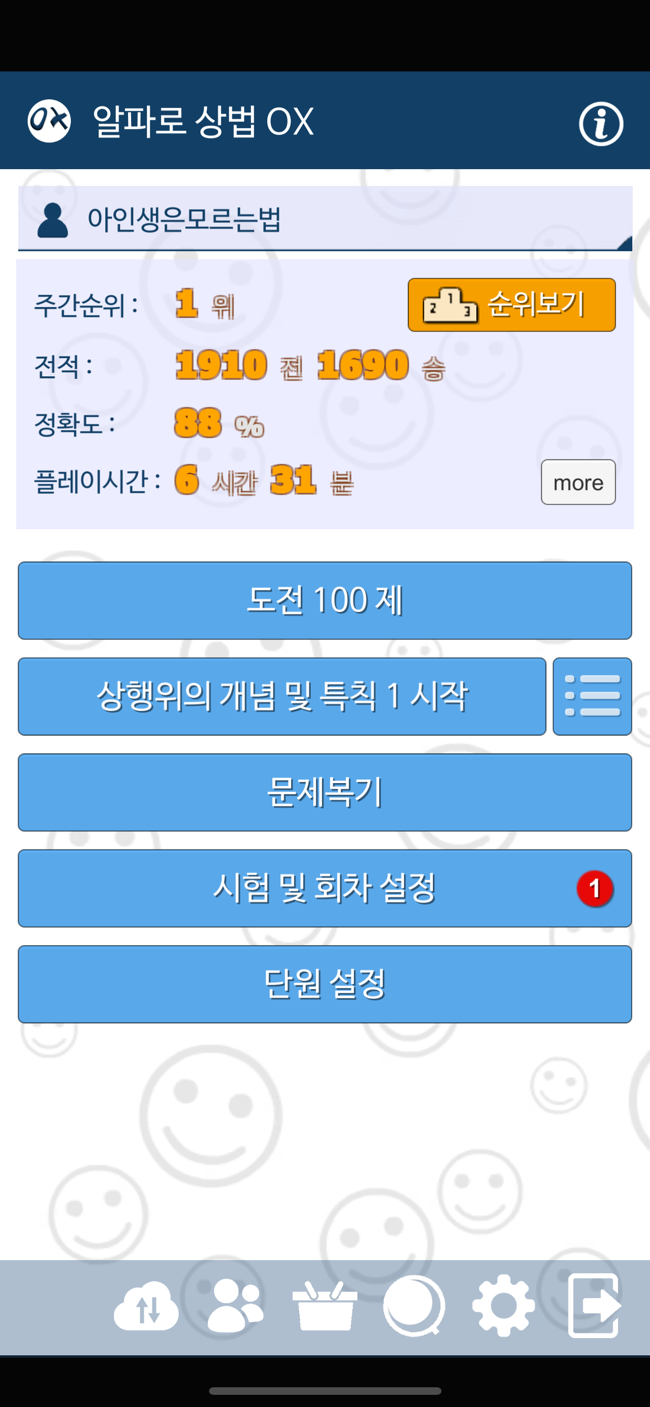 알파로 상법 OX