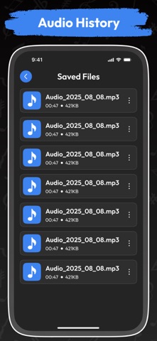 Audio Extractor Video to MP3 * screenshot