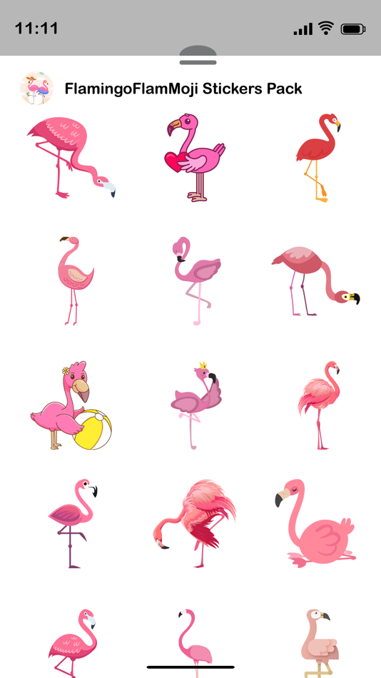 #3. Flamingo FlamMoji Stickers (iOS) 게시자: Mobisoft Labs