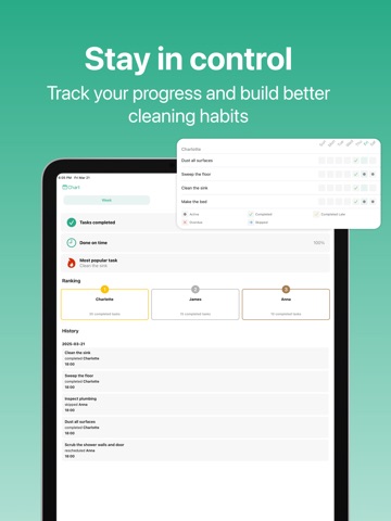 House cleaning checklist plans iPad screenshot