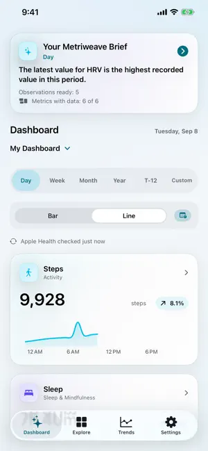 Metriweave - Health & Wellness screenshot 1