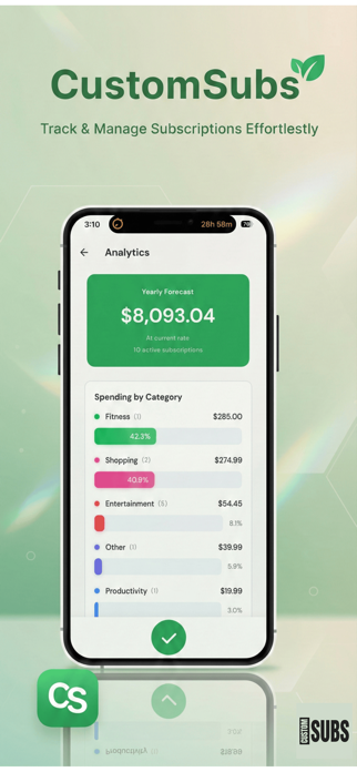 CustomSubs: Bill & Sub Tracker Screenshot 3 of 3