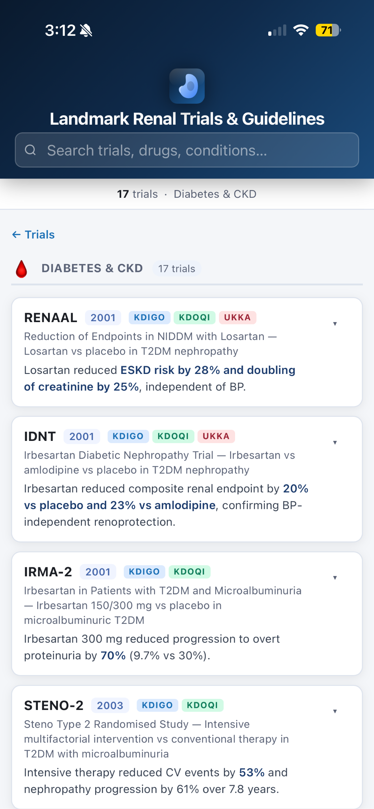 Landmark Renal Trials screenshot 4