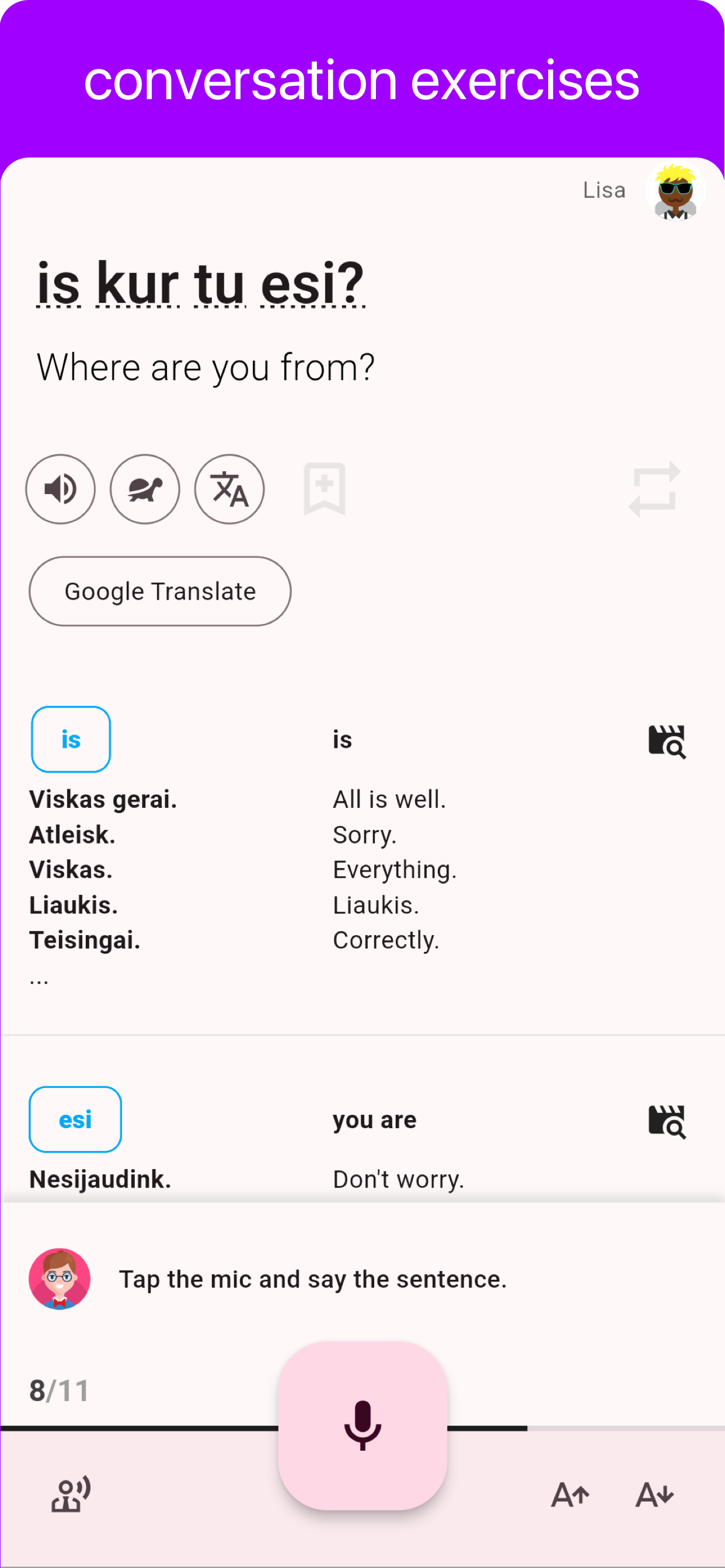 Lithuanian -Listening Speaking screenshot 4