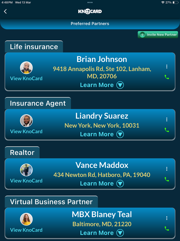 KnoCard iPad screenshot 7 - Business app