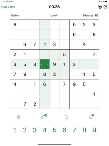 Sudoku - Brain Storm iPad screenshot
