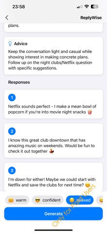 ReplyWise iPhone screenshot