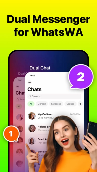 Dual Messenger, Whats Web Chat iPhone screenshot 1 - Utilities app