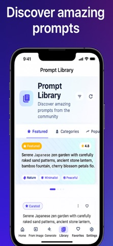 AI Photo Prompts: GPT Vision iPhone screenshot