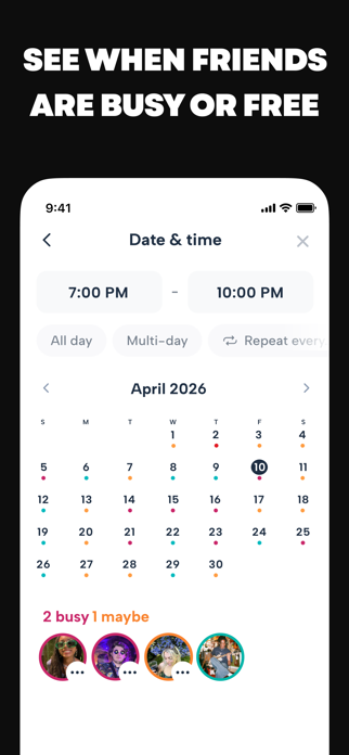 Howbout: shared calendar Screenshot 4 of 7
