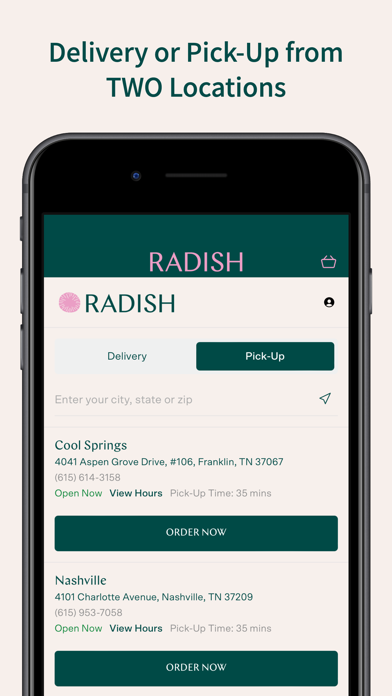 Radish Kitchen Screenshot