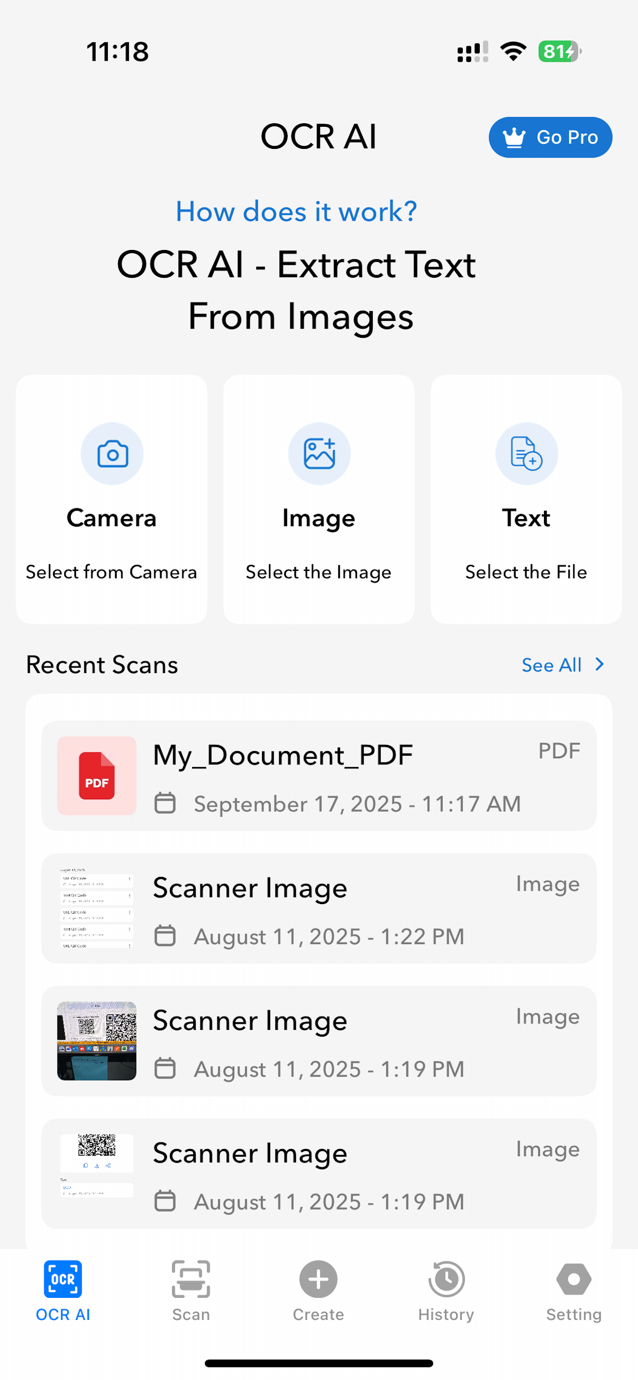OCR AI: Image to Text & QR