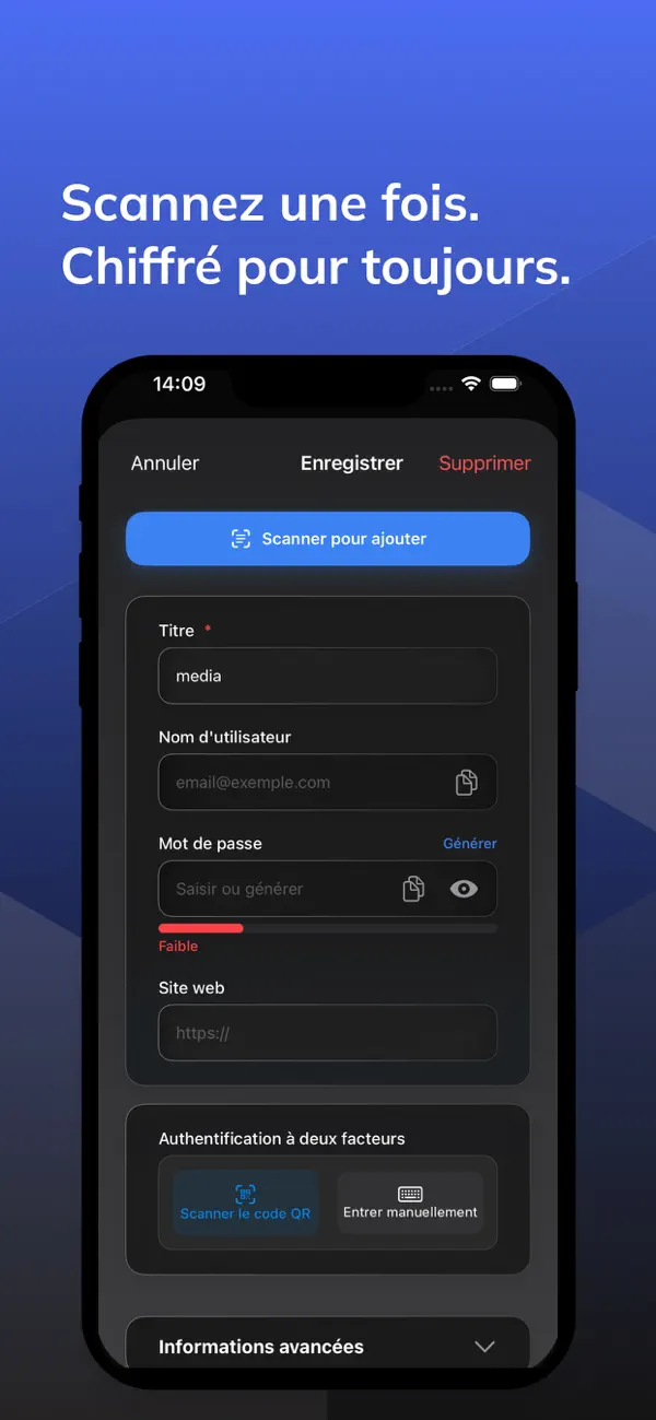 Screenshot #3 pour KeepSafe : Gest mdp local