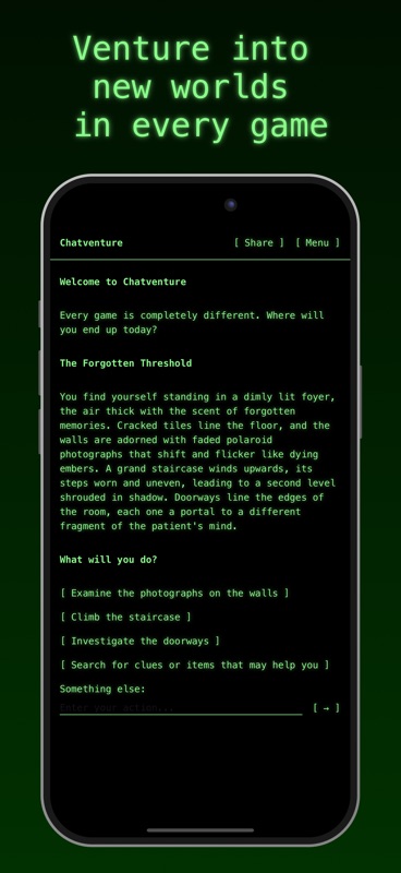 Chatventure: AI text adventure screenshot 1