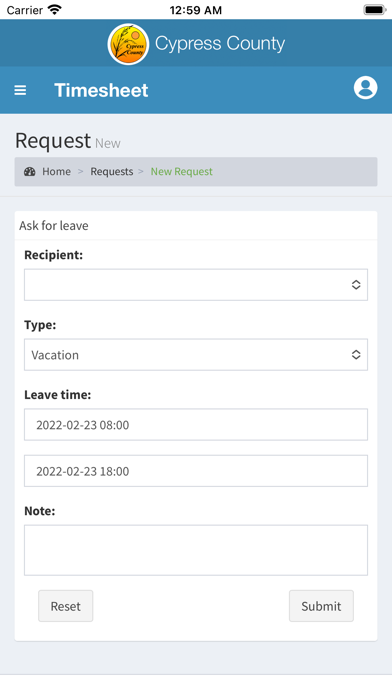 App screenshot