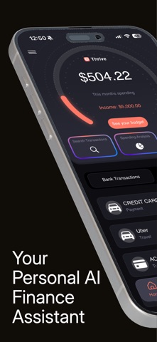 Thrive - AI Finance Assistant iPhone screenshot