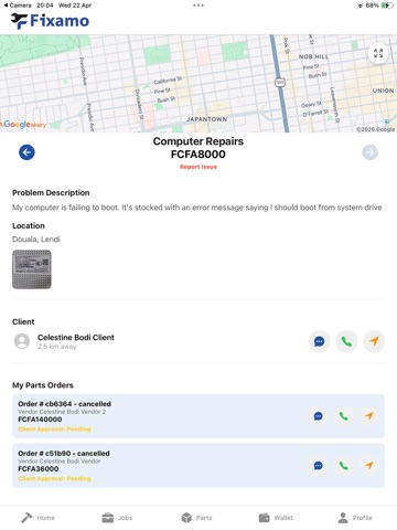 Fixamo iPad screenshot