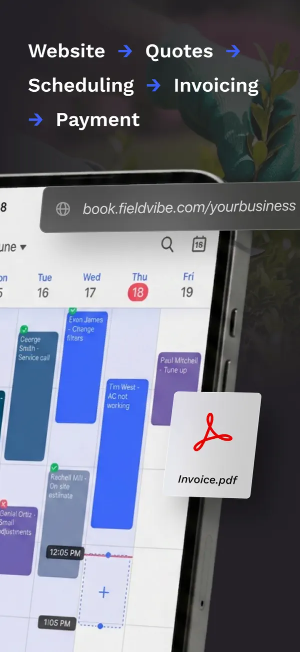 Screenshot #2 pour FieldVibe: Planning & Travaux