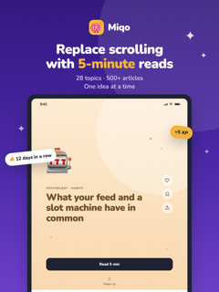 Miqo: Micro Learning & Facts screenshot 8