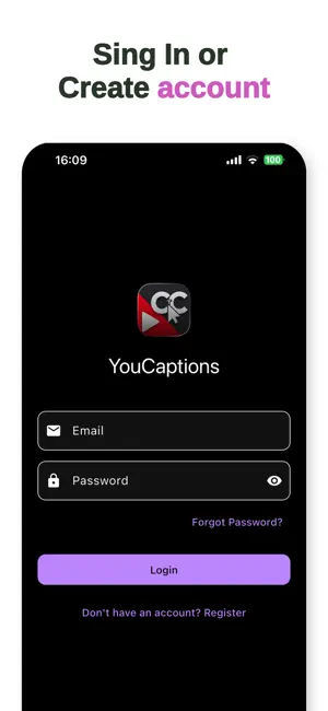 YouCaptions screenshot 1