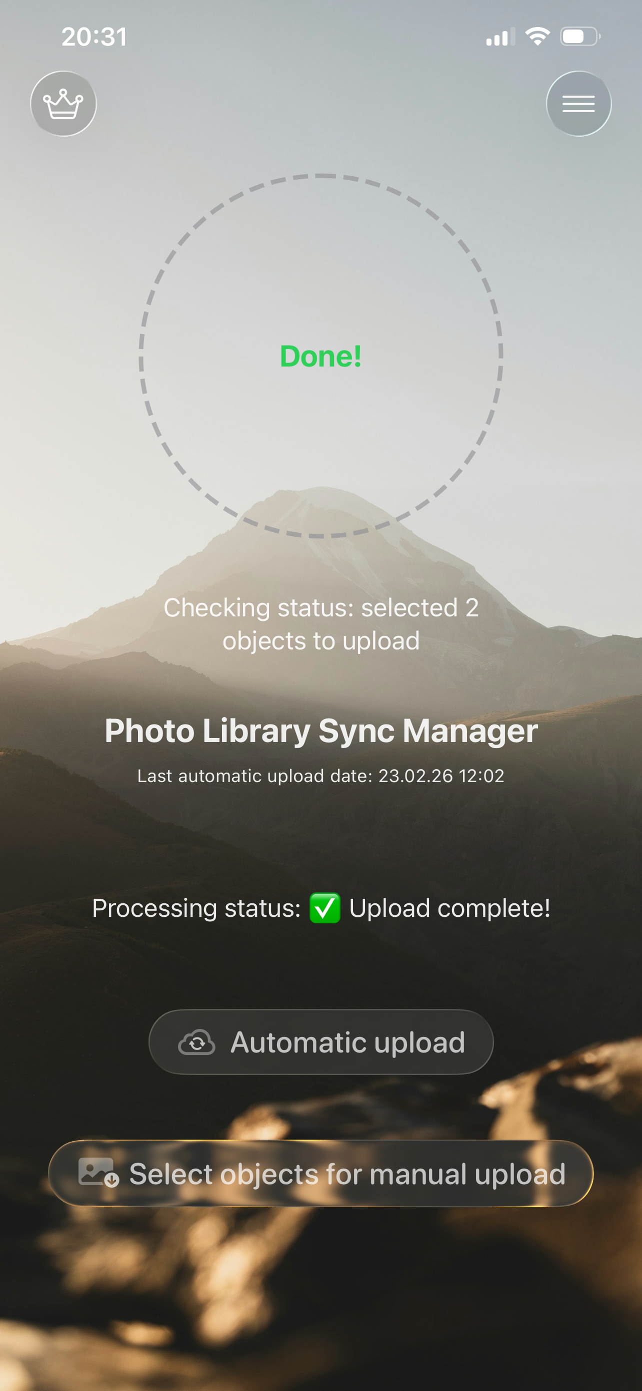 iPhotoSync Backup Service screenshot 2