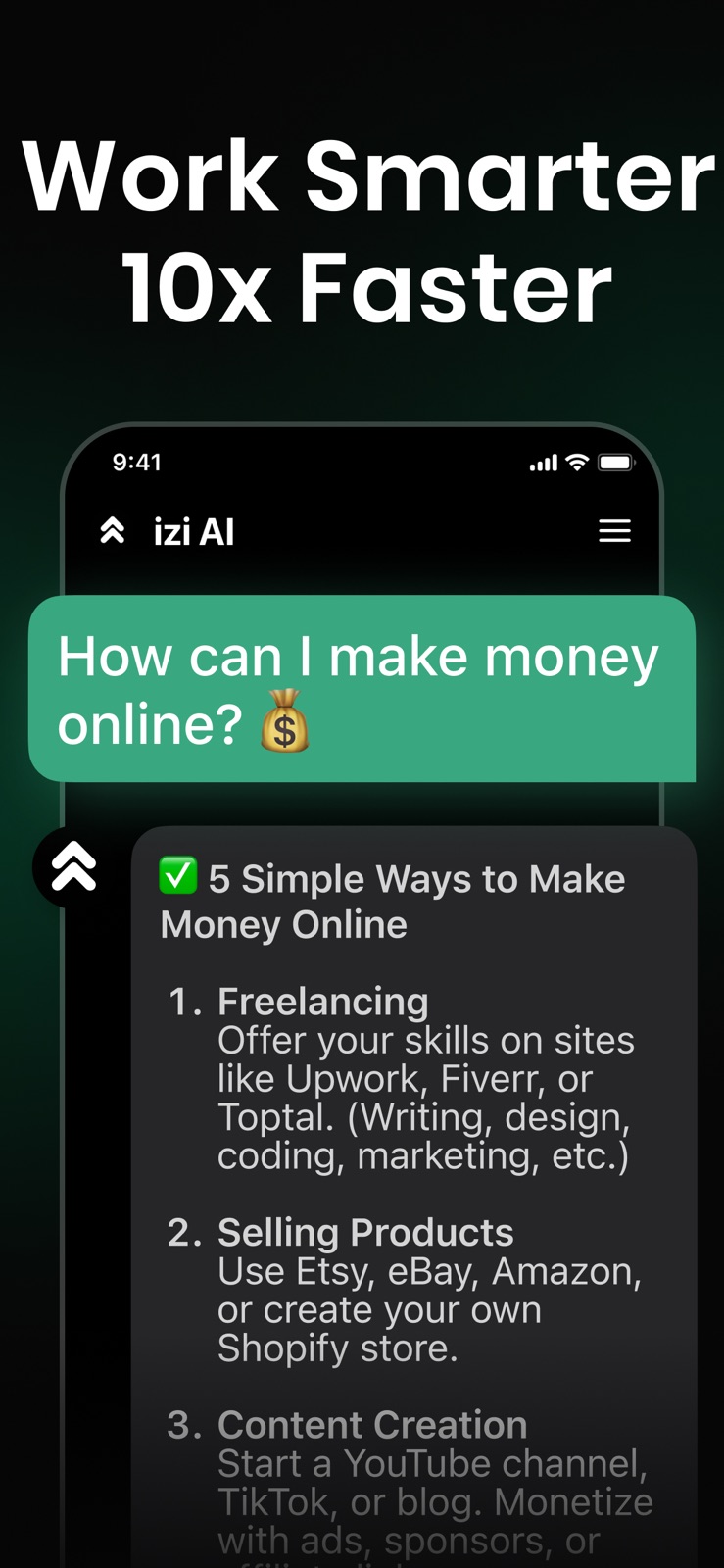 AI Chat Bot Assistant - izi iphone screenshot 2