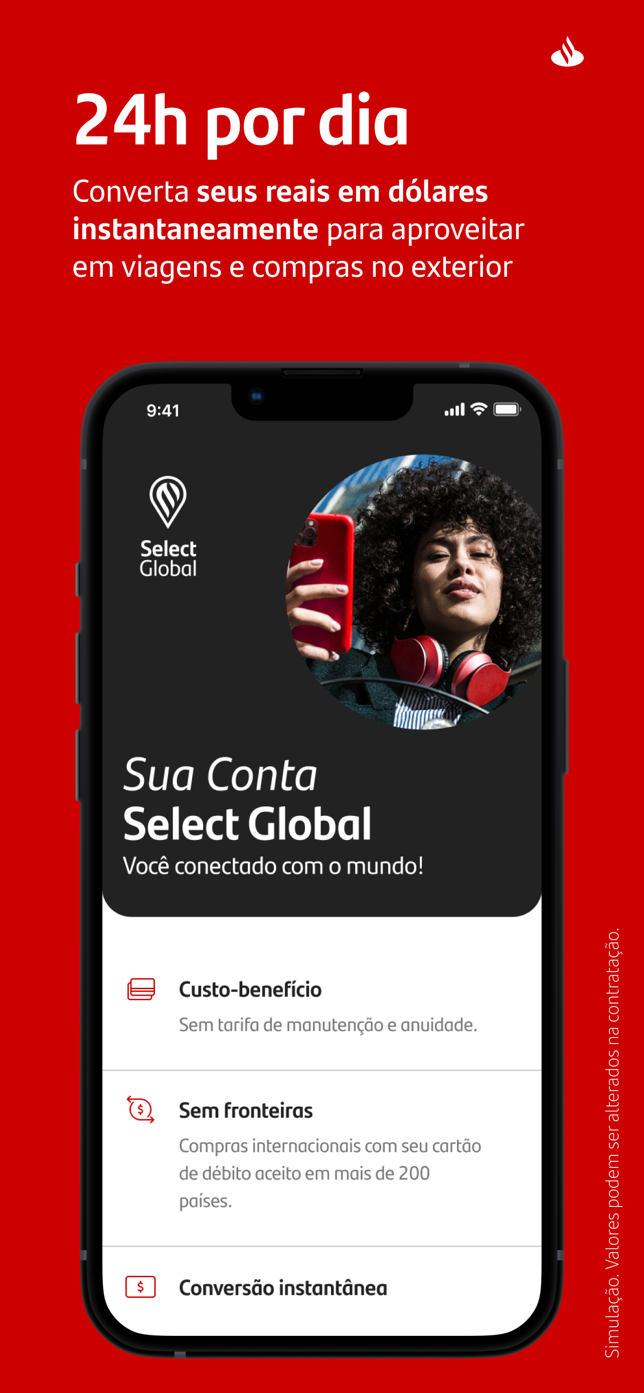 Select Global: conta em dólar