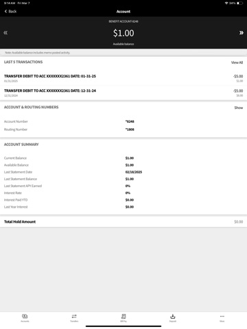 Core Bank Mobile iPad screenshot