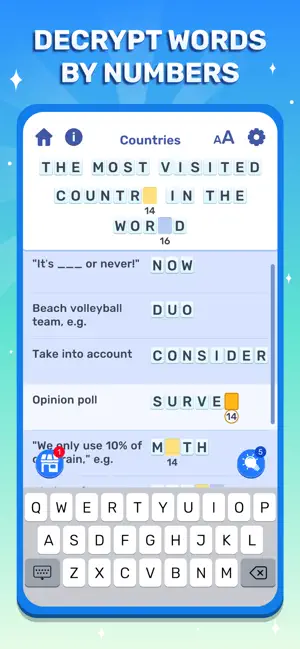 Cryptogram Clues: Word Puzzles screenshot 2