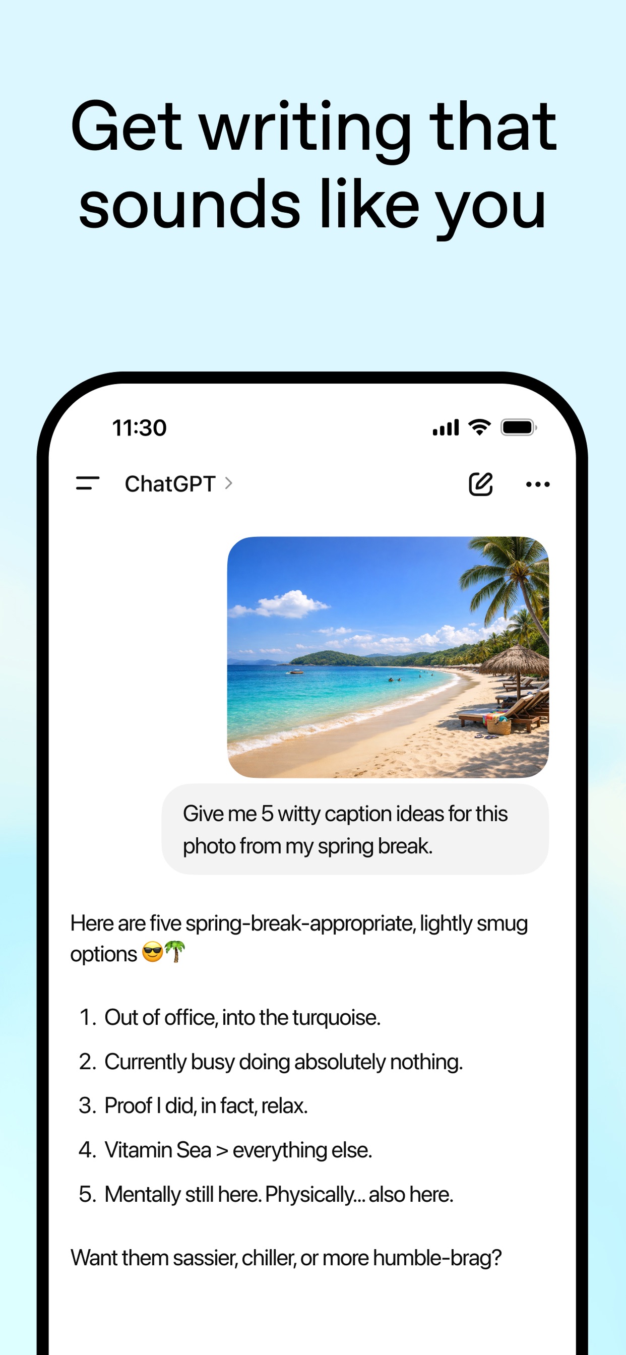 ChatGPT screenshot