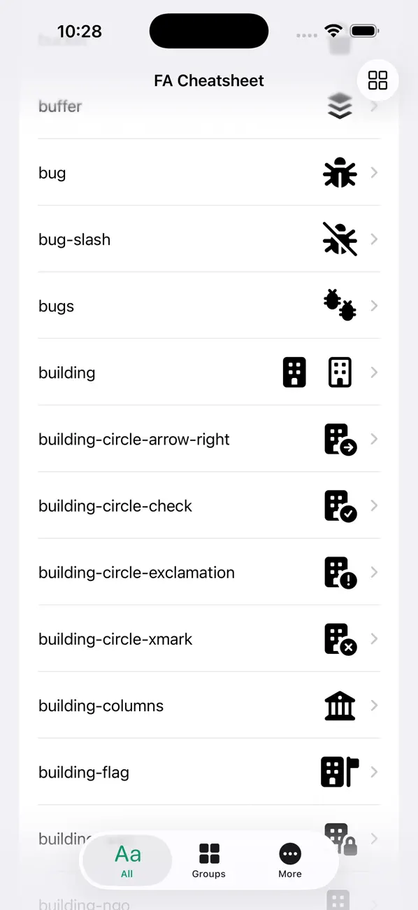 Screenshot #2 pour Font Awesome Cheat Sheet