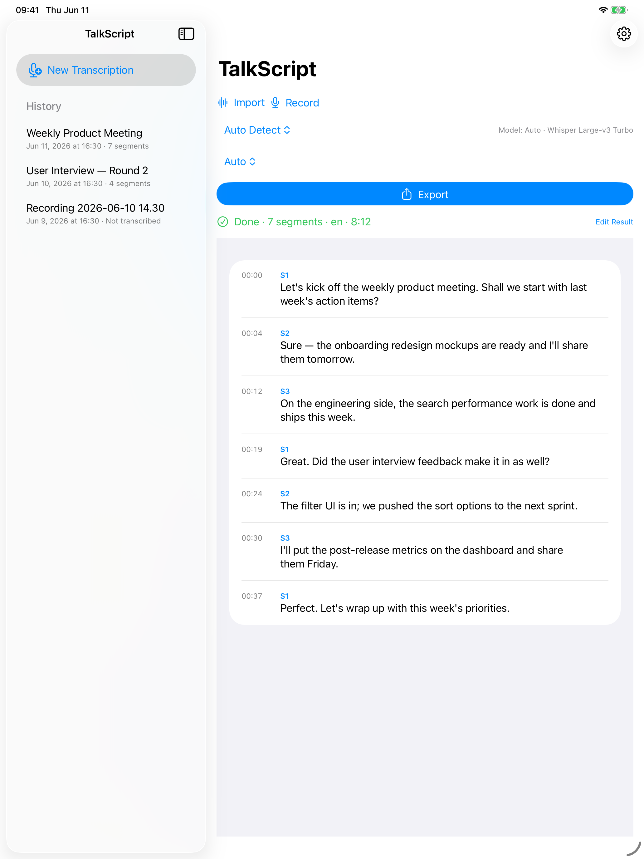 TalkScript - voice to script screenshot 7