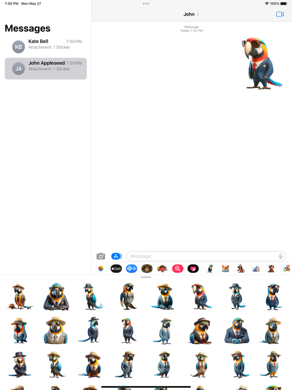 Screenshot #4 pour Well-Dressed Macaw Stickers