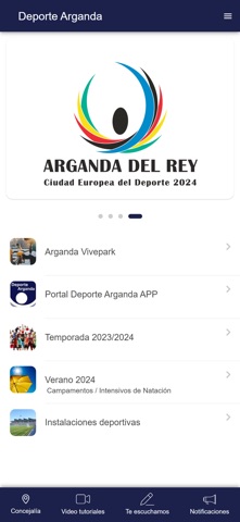 Deporte-Arganda app screenshot