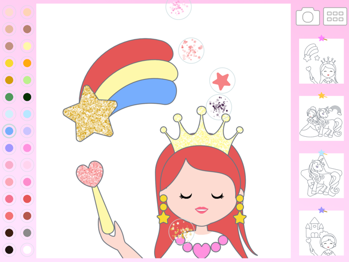 プリンセスドリームぬりえ