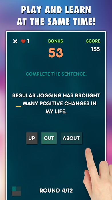 Phrasal Verbs Grammar Test Screenshot