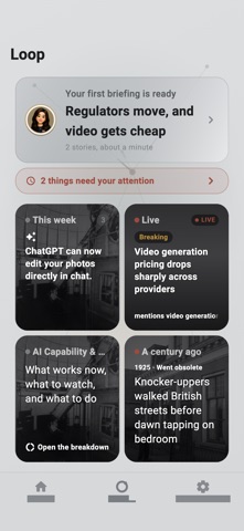 Loop: Your AI News & Briefings iPhone screenshot 3