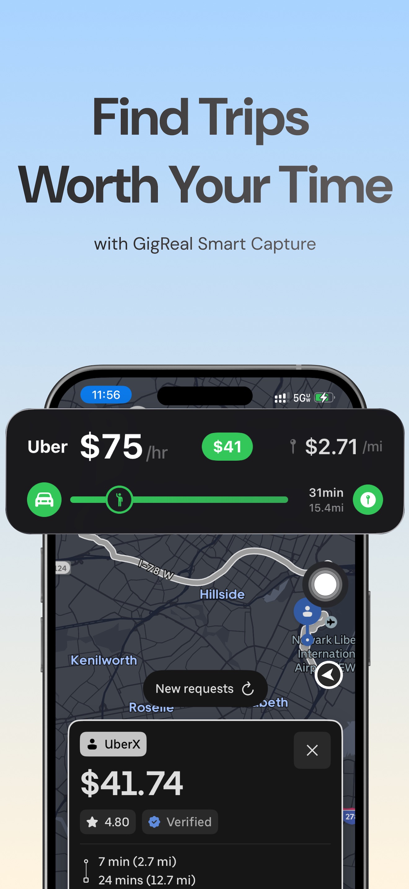 GigReal Driver Mileage Tracker screenshot 3