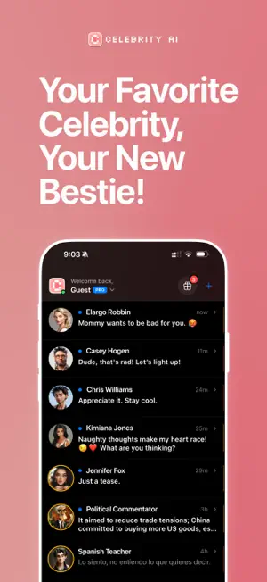 Celebrity AI: Famous, Flirty! screenshot 2