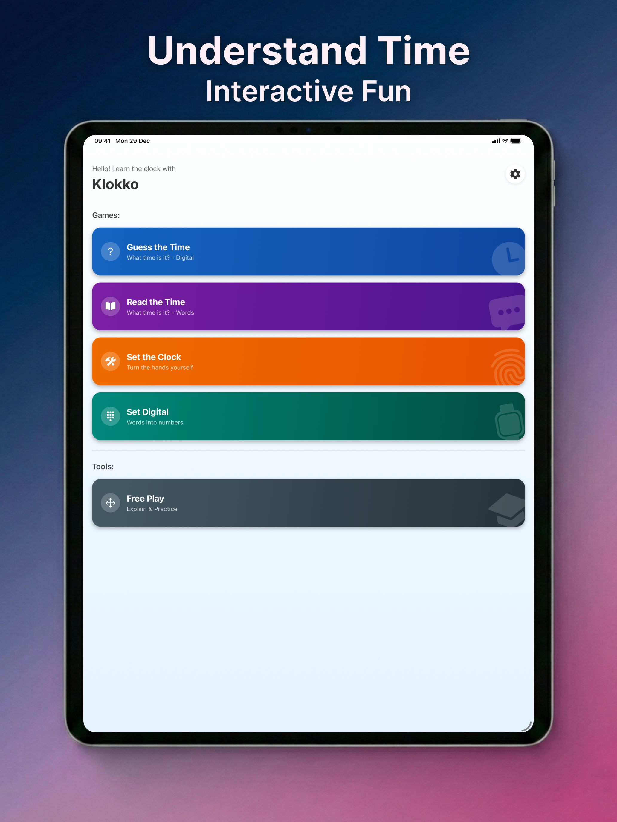 Klokko: Learn to Tell Time