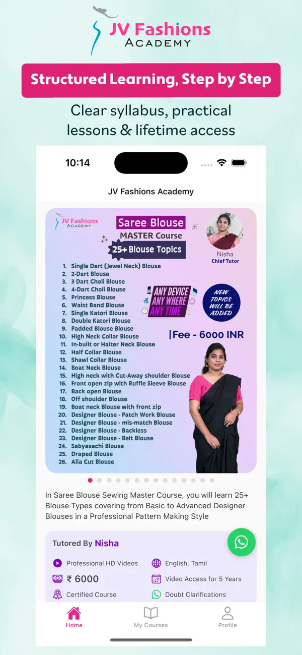 Screenshot #1 pour JV Fashions Academy