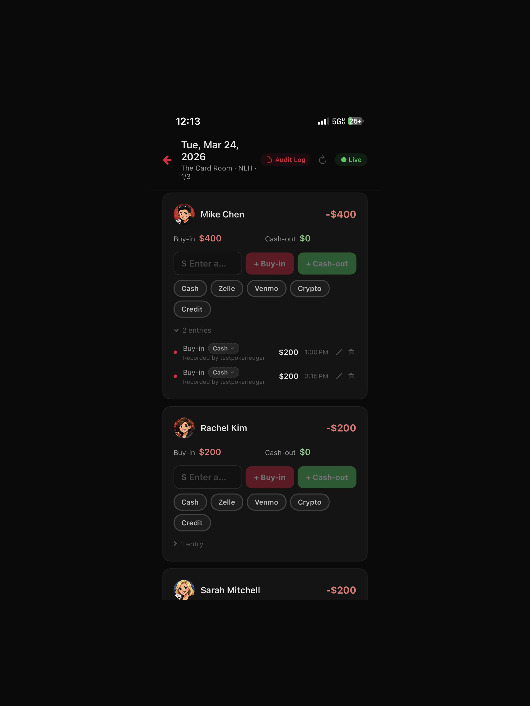 Poker Ledger Tracker