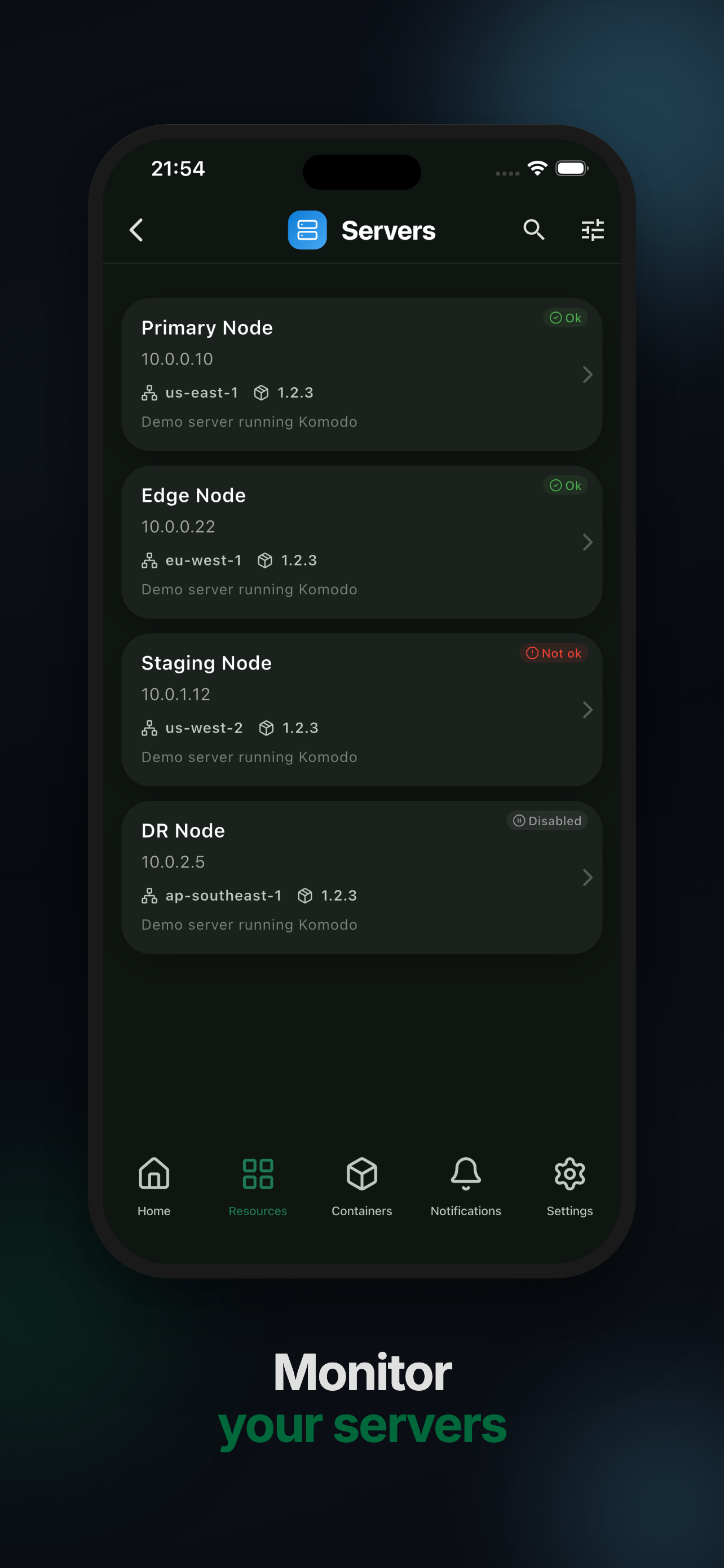 Komodo Go - Server Manager