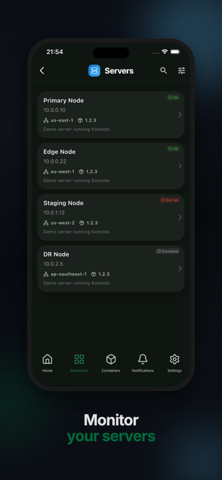 Komodo Go - Server Manager Screenshot 8 of 8