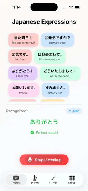 Hiragana 101 screenshot 1