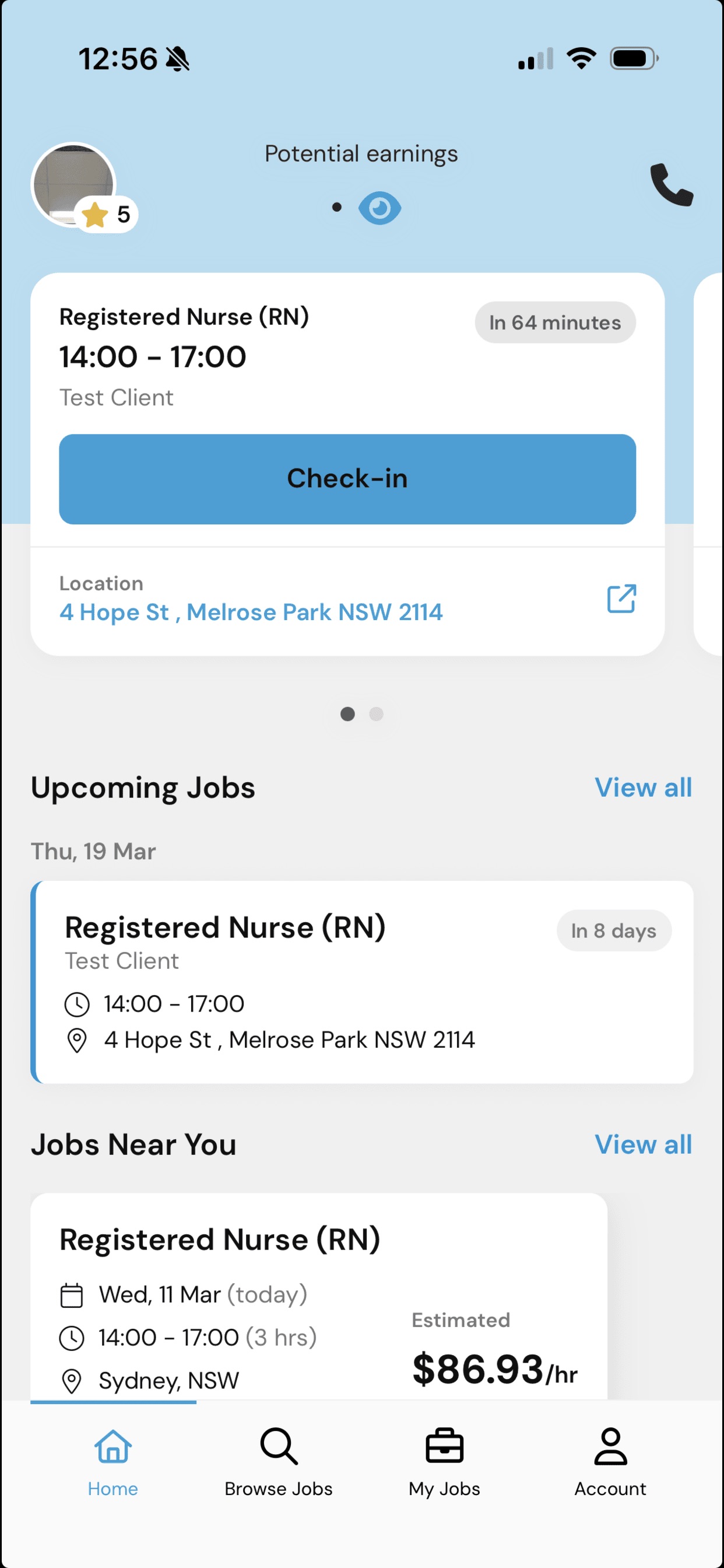 Screenshot 1 of MyCare Staff