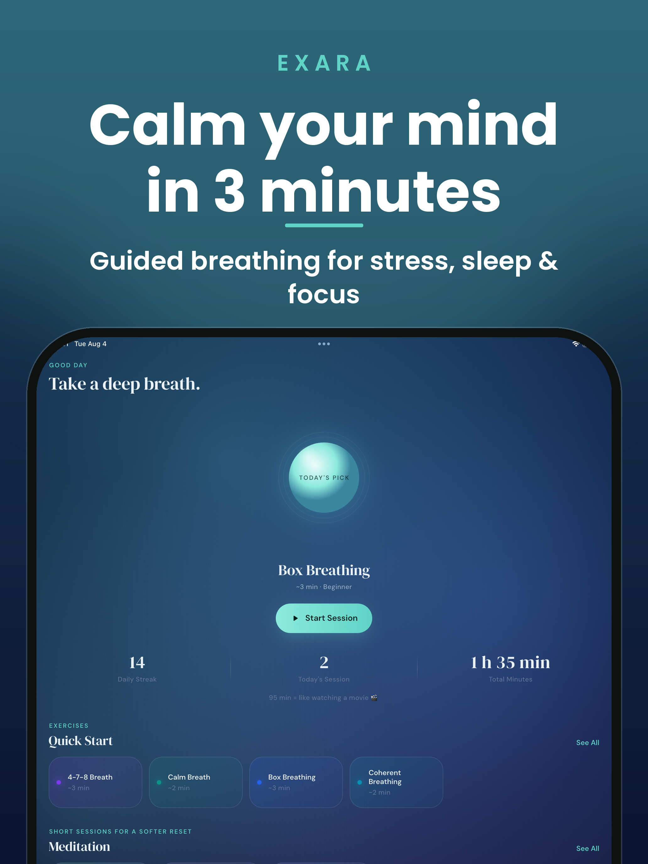 Exara: Breathing Exercises screenshot 9
