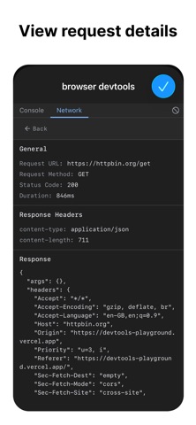 devtools iPhone screenshot